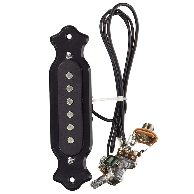 2X Предварительно подключенных 6-струнных звукоснимателя с одной катушкой с регуляторами громкости и тона для электрической гитары в коробке из-под сигар Изображение 4 