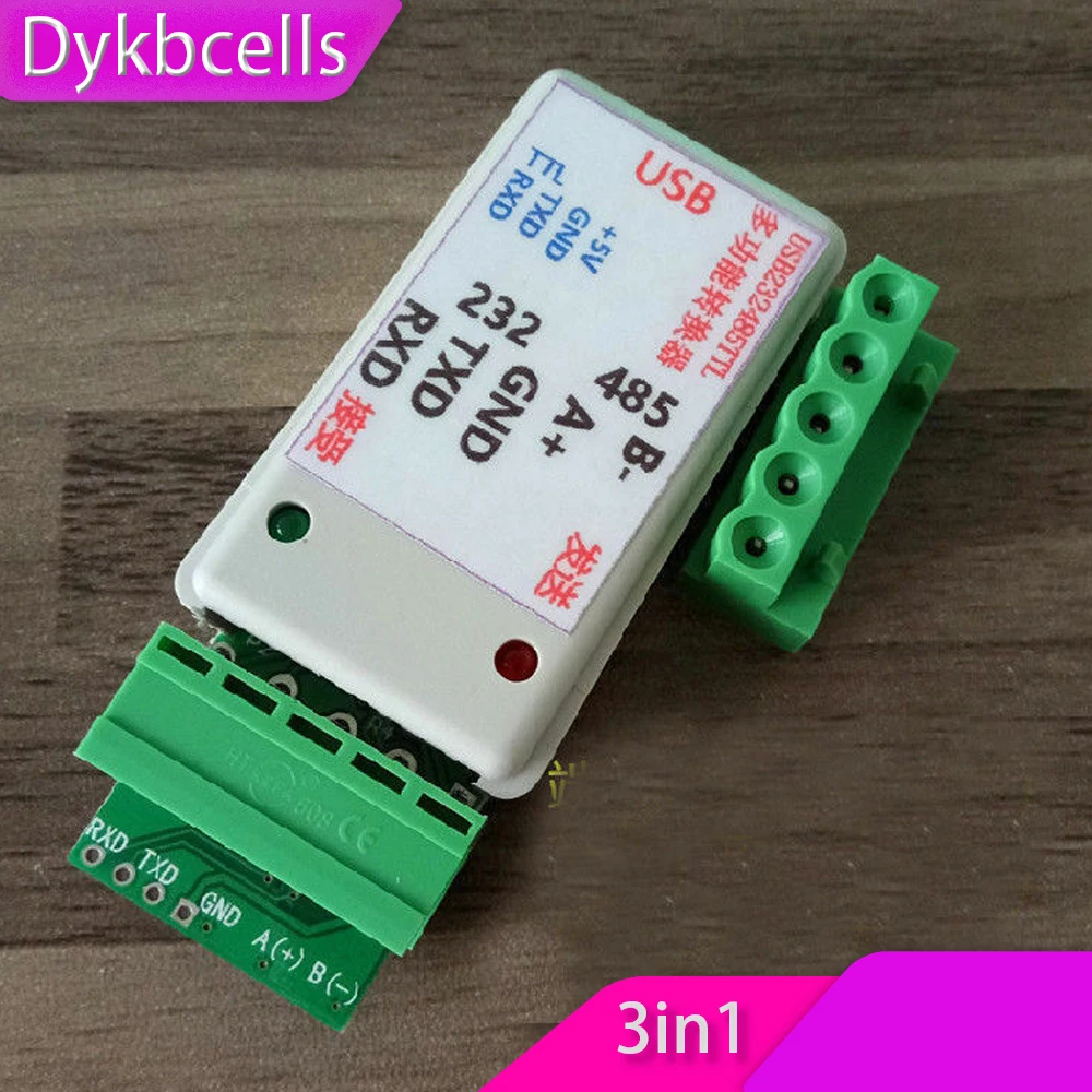 Dykbcells 3в1 USB 232 485 К RS485/USB К RS232 /232 К 485 конвертер адаптер ch340 W/LED для WIN7, Linux PLC Контроля доступа