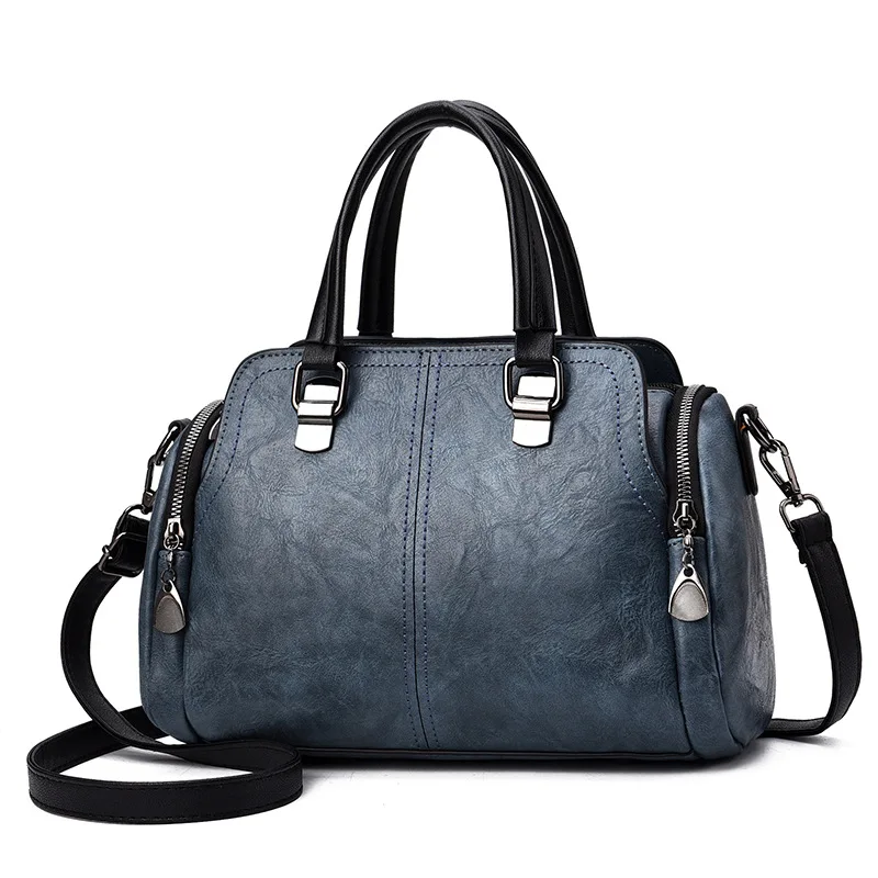 VKJF женская сумка 2023, новая модная сумка, большая вместительность, сумки через плечо из мягкой кожи для мамы, сумка через плечо, сумочка Изображение 2 