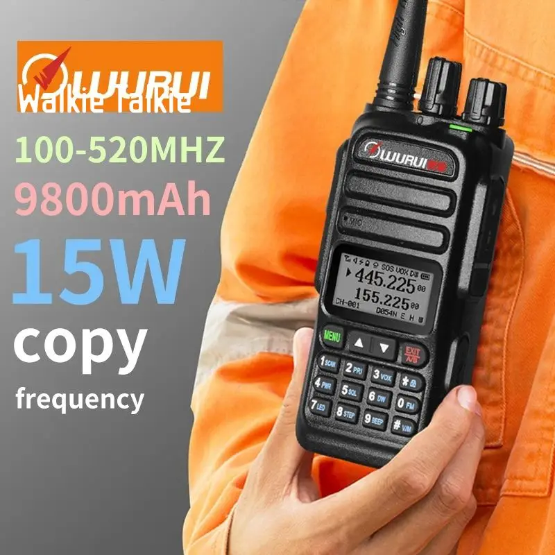 Wurui UV83 портативная рация walkie 100-520 МГц двухдиапазонные радиостанции двухстороннее радио радиолюбительские устройства uhf vhf коммуникатор длинный звонок для охоты