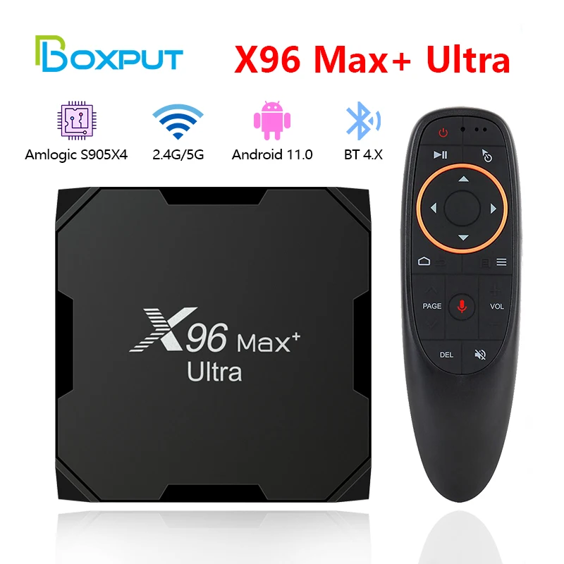 X96 MAX Plus Ultra Android 11 TV Box Amlogic S905X4 4 ГБ 64 ГБ 32 ГБ AV1 Wifi BT 8K X96Max Смарт медиаплеер телеприставка Оригинал