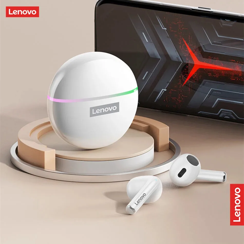 Беспроводные наушники Lenovo XT97 Bluetooth со светодиодной вспышкой, беспроводные наушники Bluetooth, гарнитуры с микрофонами