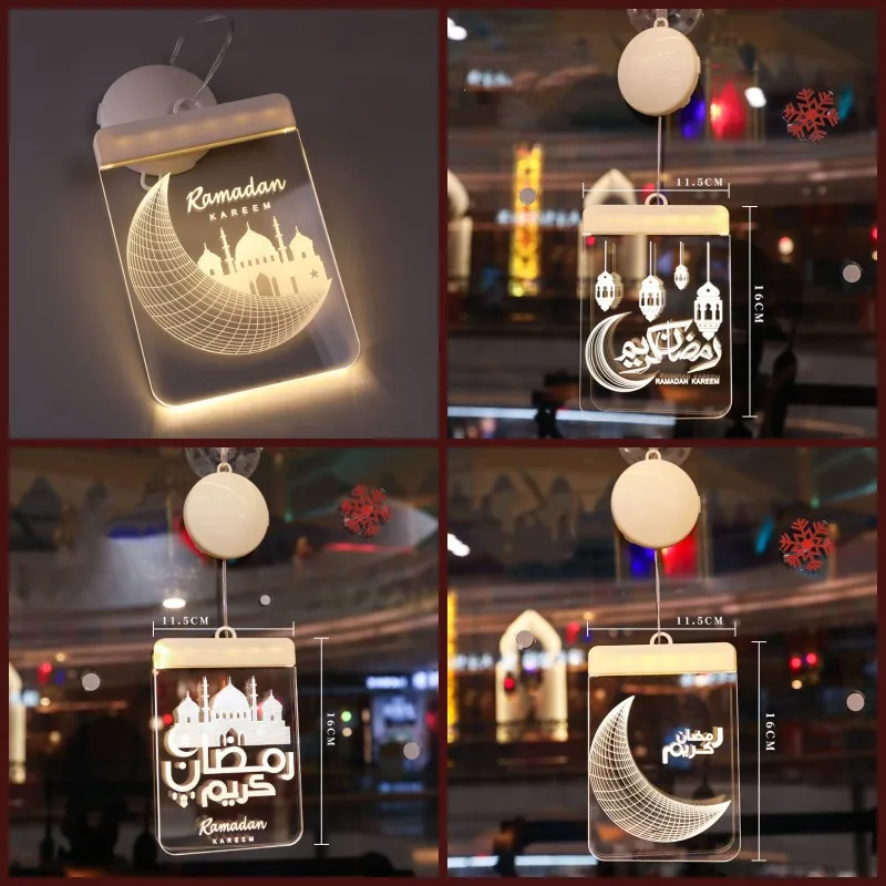 Ид Мубарак 3D Акриловый Светодиодный Ночник Ид Аль Адха Лампы Исламский Мусульманский Настенный Декор Рамадан Карим Украшения для Дома Спальни
