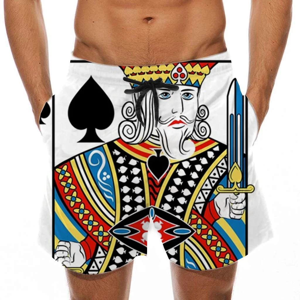 Мужская футболка с принтом Funny Playing king, пляжные шорты, одежда 3D, летняя одежда y2k, крутая футболка большого размера, мужская повседневная короткая одежда Изображение 1 