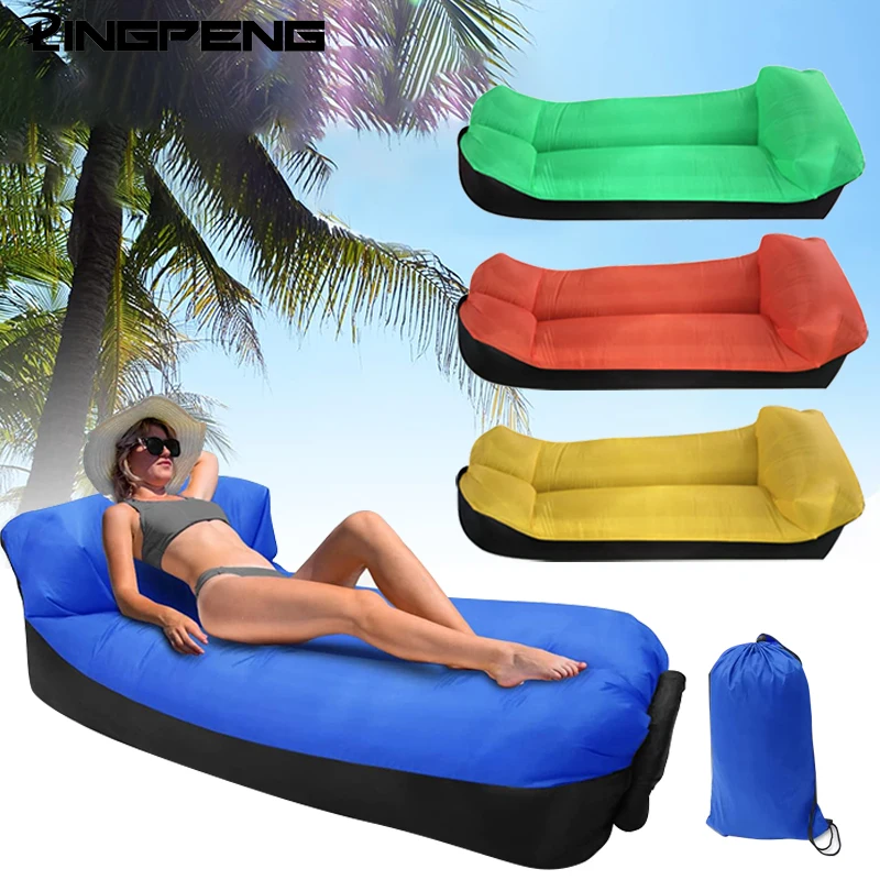 Надувной шезлонг, воздушный диван-Гамак, портативный водонепроницаемый чехол для защиты от протечек воздуха, диван с подушкой для кемпинга в помещении на открытом воздухе