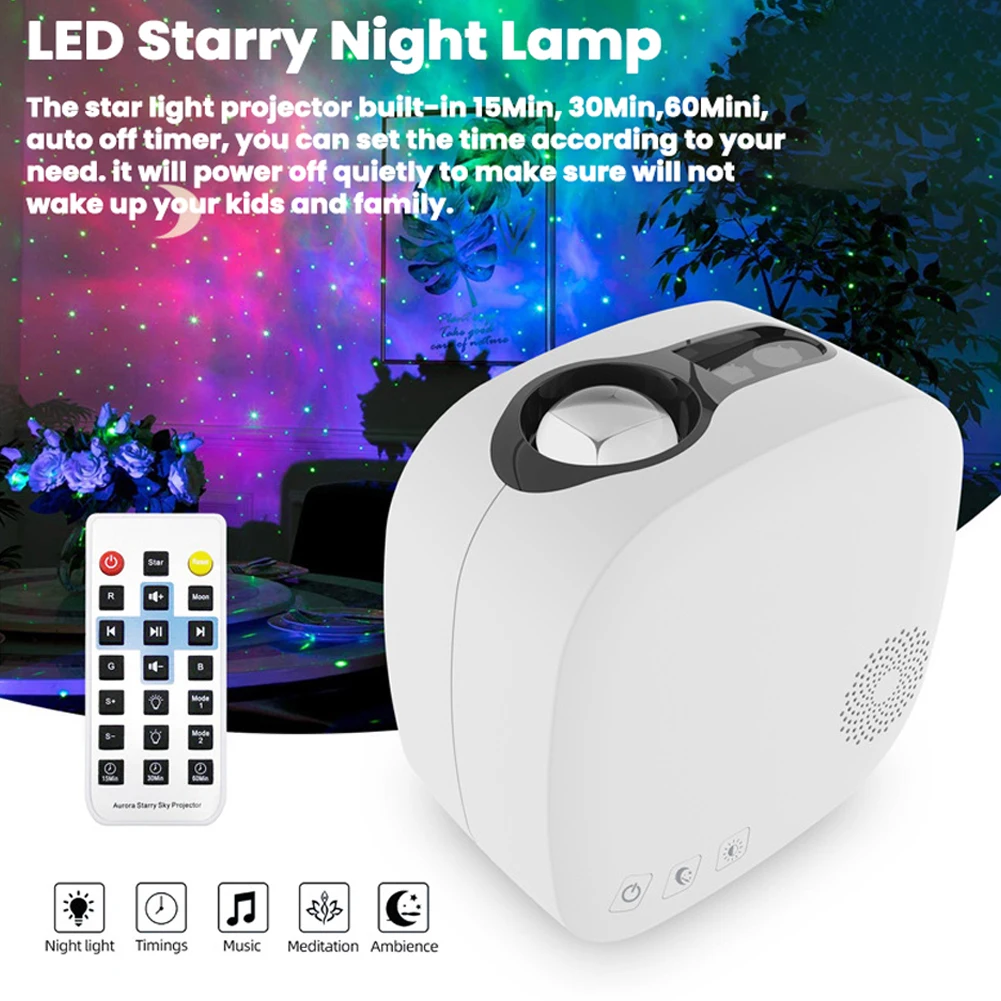 Романтический Светодиодный Светильник Starry Night Lamp 3D Star Projector Light для Детской Спальни Проекционный Домашний Планетарий