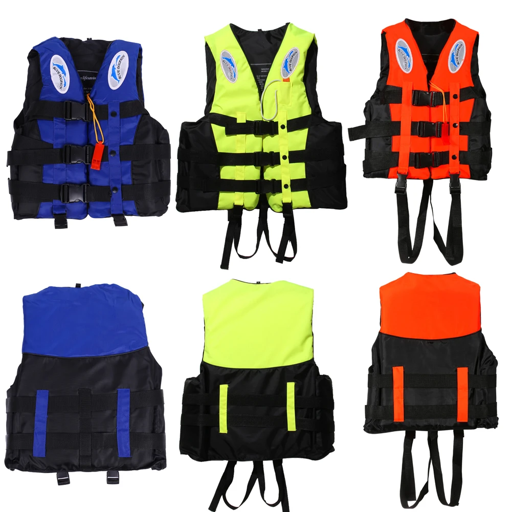 Спасательный жилет из полиэстеровой ткани Оксфорд большой плавучести для взрослых и детей, спасательные жилеты для плавания, спасательные жилеты для водных видов спорта