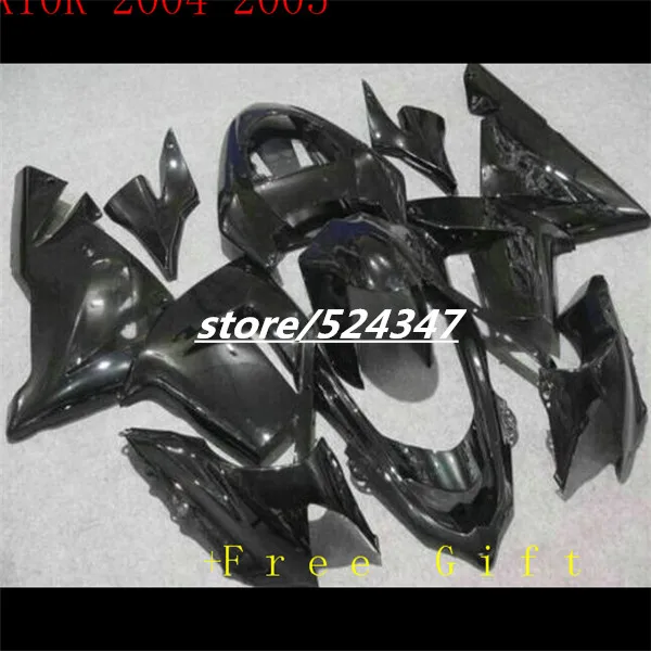 полностью черные обтекатели для KAWASAKI NINJA ZX10R 04-05 ZX 10R 04 05 ZX-10R 10 R 2004 2005 комплекты обтекателей для Ninja-Nn